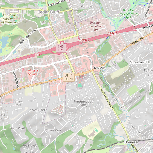 OpenStreetMap map of Cedar Springs, TN