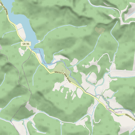OpenStreetMap map of Chaffin Branch, TN