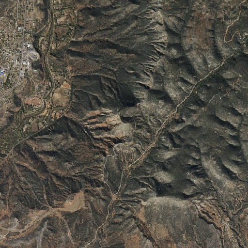 Aerial imagery of Big A Mountain, AZ