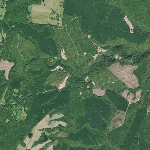 Aerial imagery of Dry Branch, TN