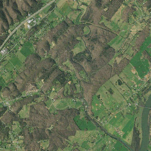 Aerial imagery of Ebbing and Flowing Spring, TN