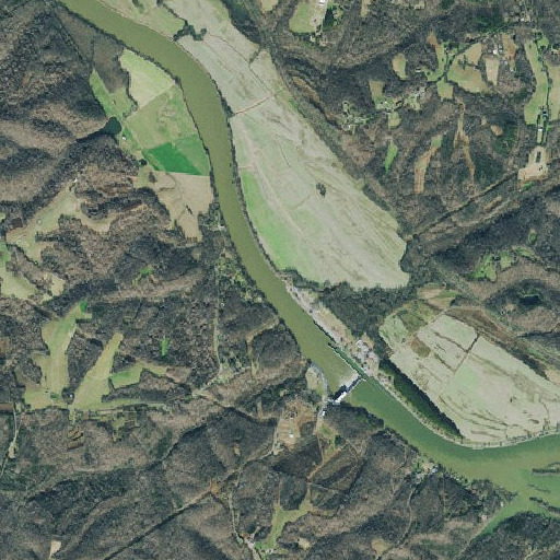 Aerial imagery of Fall Creek, TN