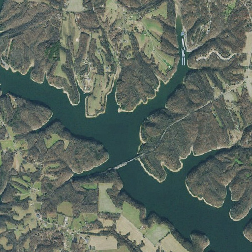 Aerial imagery of Fall Lick Creek, TN
