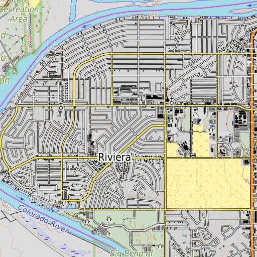 OpenTopoMap map of Big Bend, AZ