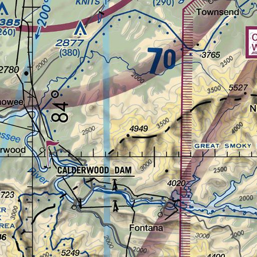 FAA VFR chart of High Point, TN