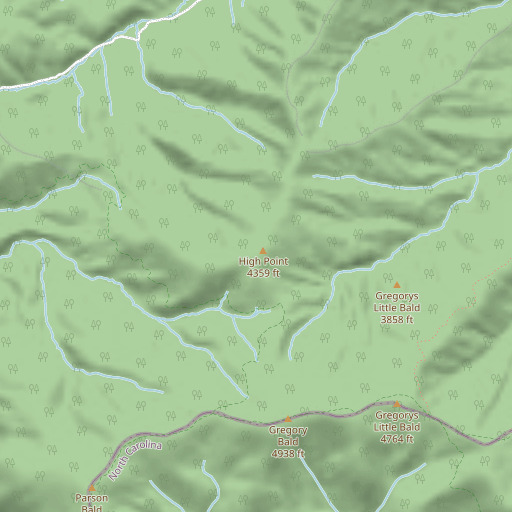 OpenStreetMap map of High Point, TN