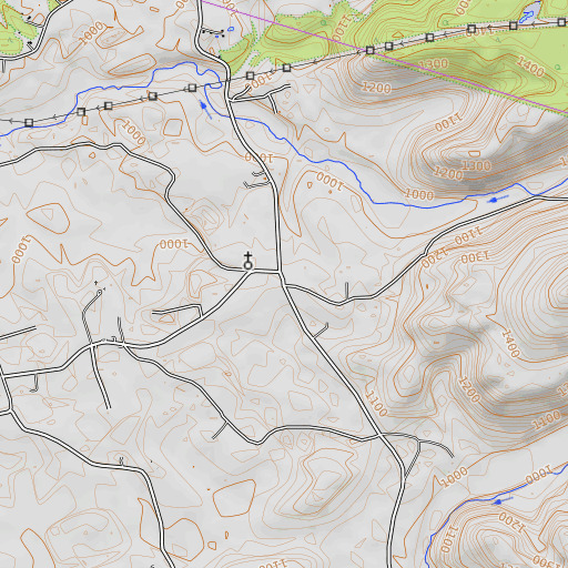 OpenTopoMap map of Key, TN