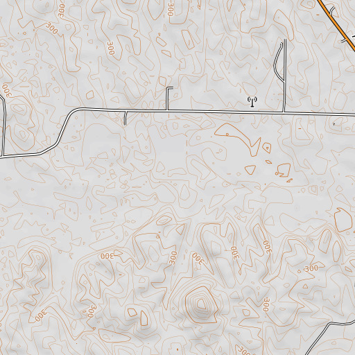 OpenTopoMap map of Williams Creek, AL