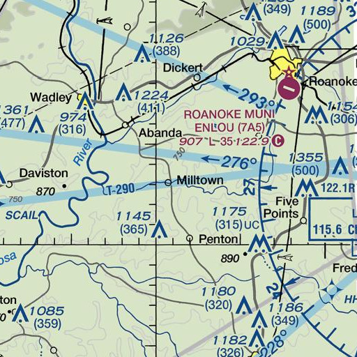 FAA VFR chart of Williams Creek, AL