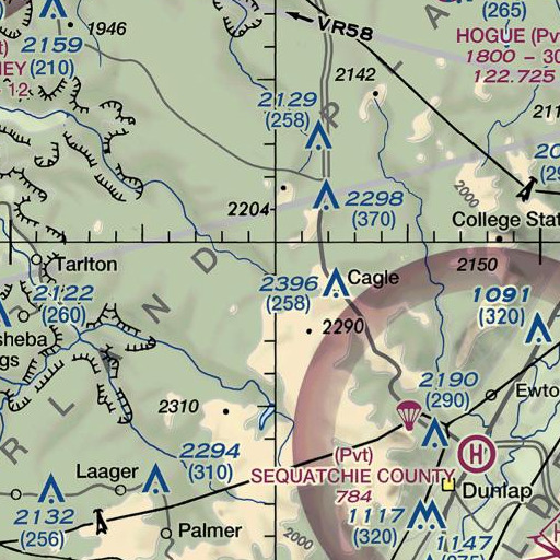 FAA VFR chart of King Branch, TN