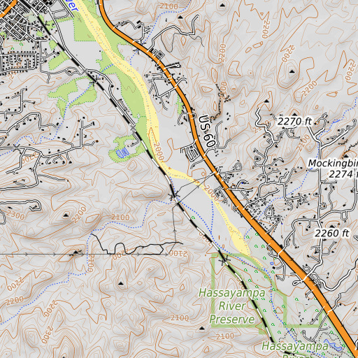 OpenTopoMap map of Turtleback Wash, AZ