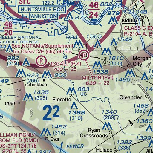 FAA VFR chart of Wilson Point, AL
