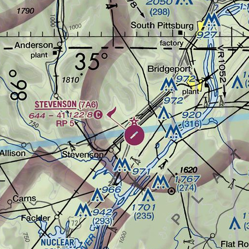 FAA VFR chart of Wimberly Branch, AL