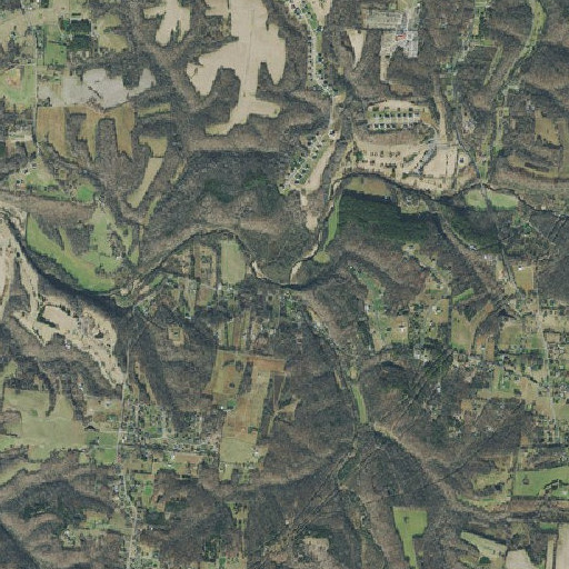 Aerial imagery of Long Creek, TN