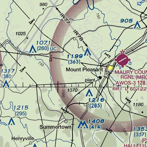 FAA VFR chart of Macedonia School, TN