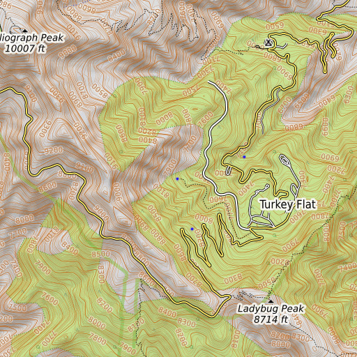 OpenTopoMap map of Twilight Spring, AZ