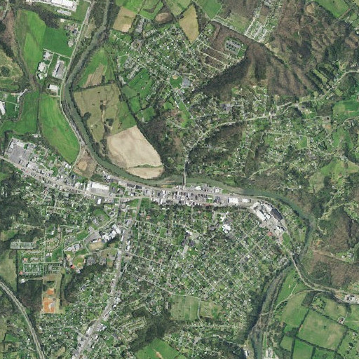 Aerial imagery of McSween Memorial Bridge, TN