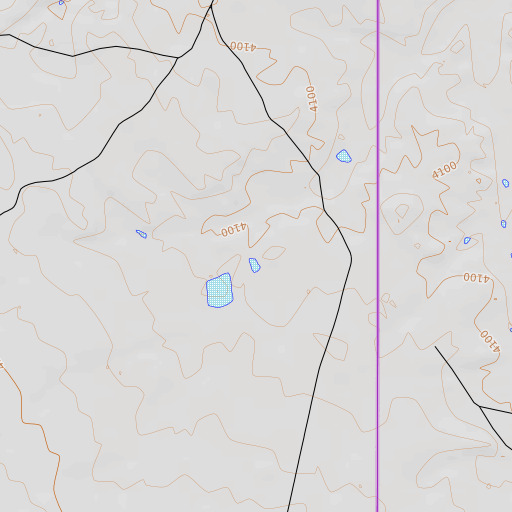 OpenTopoMap map of Twin Dam, AZ