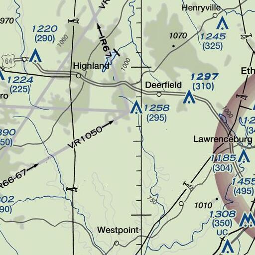 FAA VFR chart of Piney School, TN