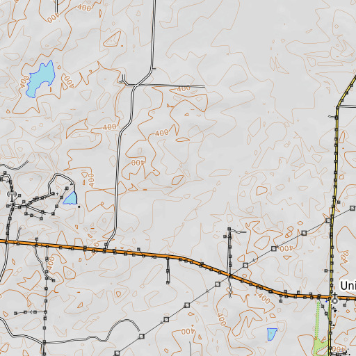 OpenTopoMap map of Powell Dam, TN