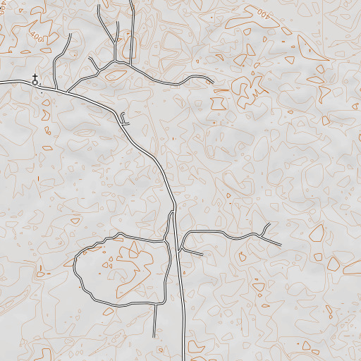 OpenTopoMap map of Ostette Dam, AL
