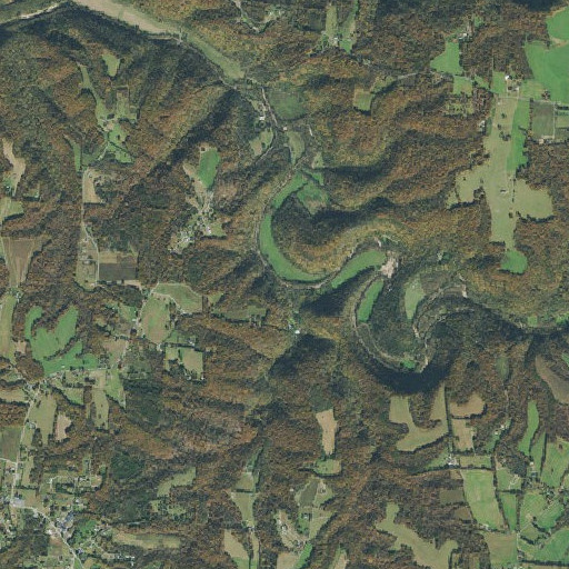 Aerial imagery of Dodson Branch, TN