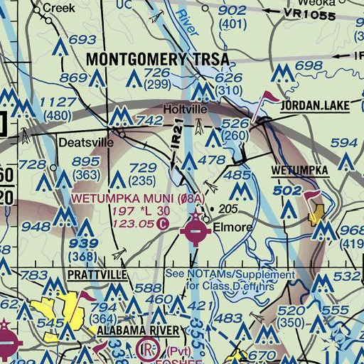 FAA VFR chart of Speigner Dam, AL