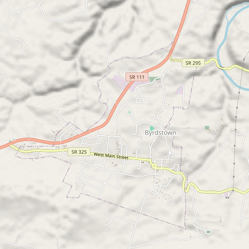 OpenStreetMap map of Pickett County Elementary School, TN