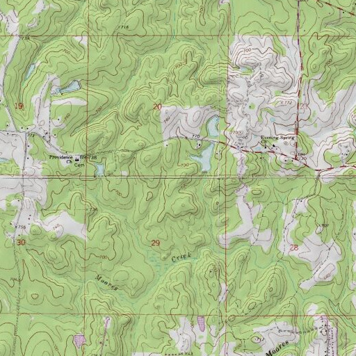 USGS 24K topo map of Darden Dam, AL