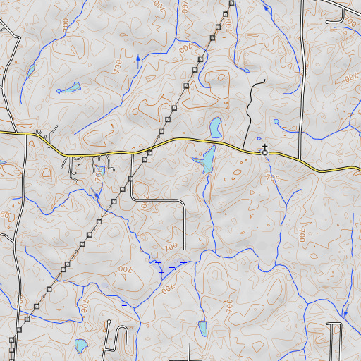 OpenTopoMap map of Darden Dam, AL