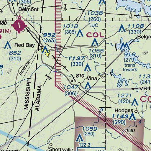 FAA VFR chart of McMurray Dam, AL