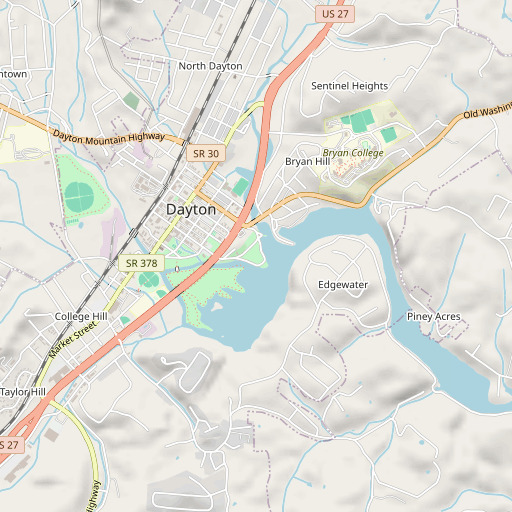 OpenStreetMap map of Point Park, TN