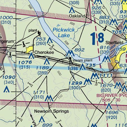 FAA VFR chart of Barton School, AL
