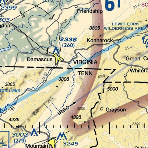 FAA VFR chart of Elliot Branch, TN