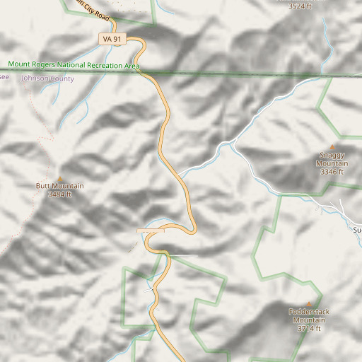 OpenStreetMap map of Elliot Branch, TN
