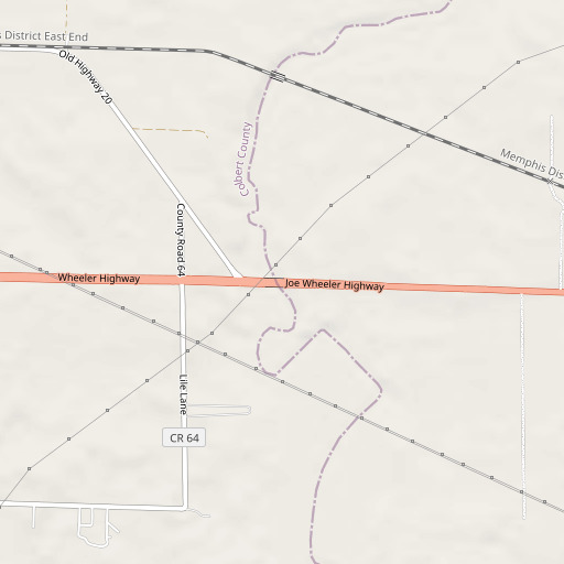 OpenStreetMap map of Pruett Bridge, AL