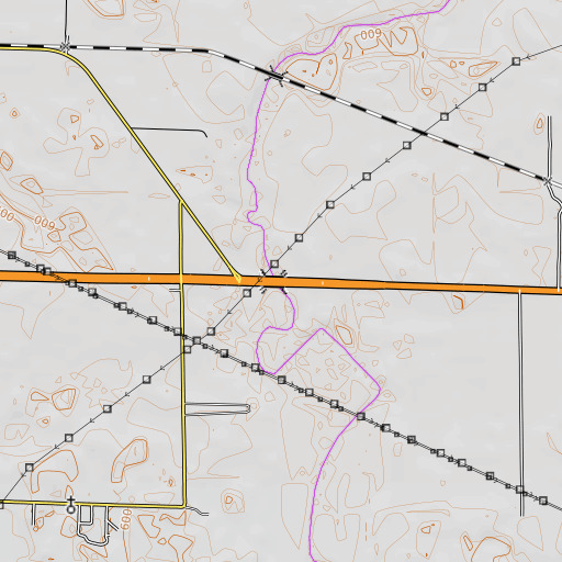 OpenTopoMap map of Pruett Bridge, AL
