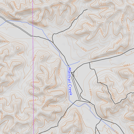 OpenTopoMap map of Bolden Draw, TX