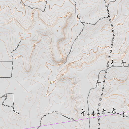 OpenTopoMap map of Cedar Gap, TX