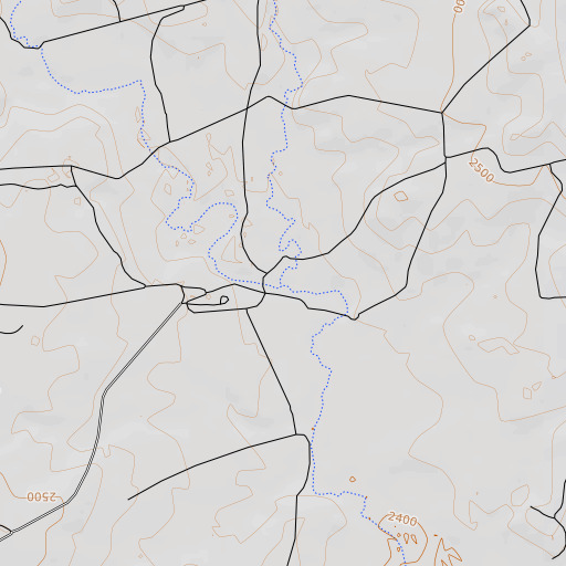 OpenTopoMap map of Crooked Creek, TX
