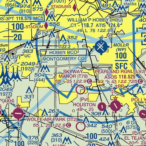 FAA VFR chart of Dagg Cemetery, TX