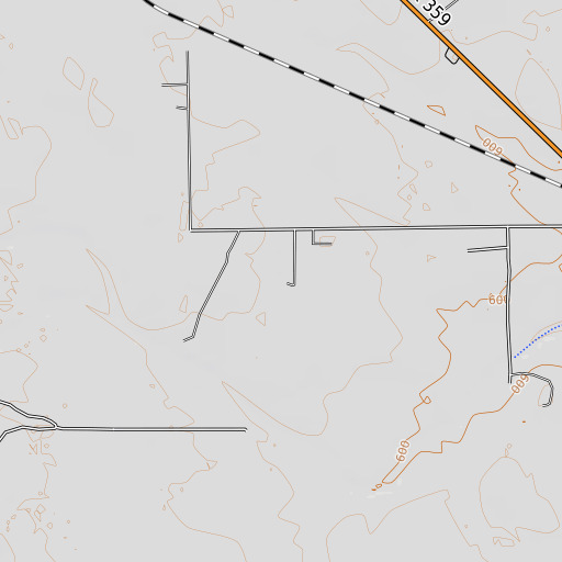 OpenTopoMap map of Dos Casas Windmill Number Two, TX