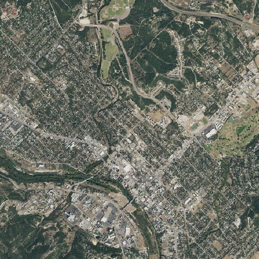 Aerial imagery of Doyle School, TX