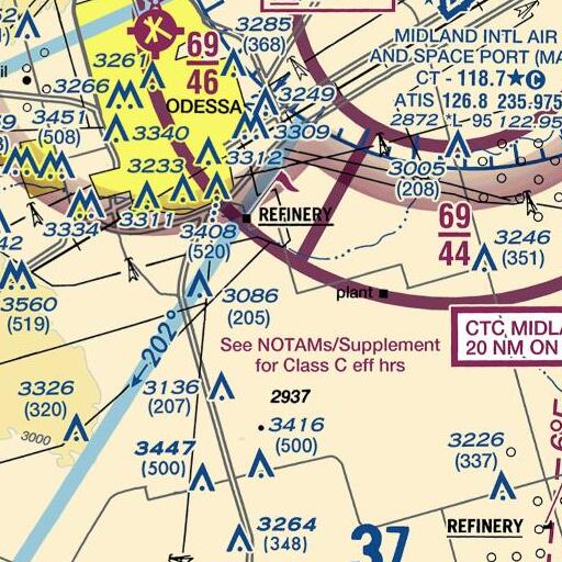 FAA VFR chart of Farm Windmill, TX