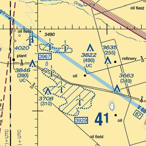 FAA VFR chart of Flat Windmills, TX