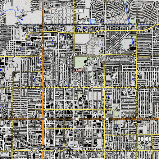 OpenTopoMap map of Washington School, AZ
