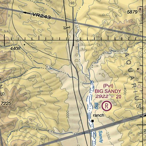 FAA VFR chart of Big Pasture Spring, AZ
