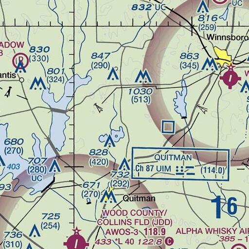 FAA VFR chart of Honey Creek, TX