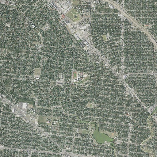 Aerial imagery of Jefferson High School, TX