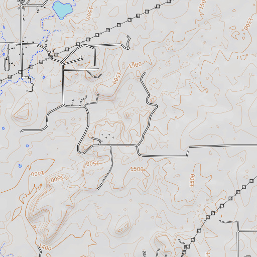 OpenTopoMap map of Jenkings Spring, TX